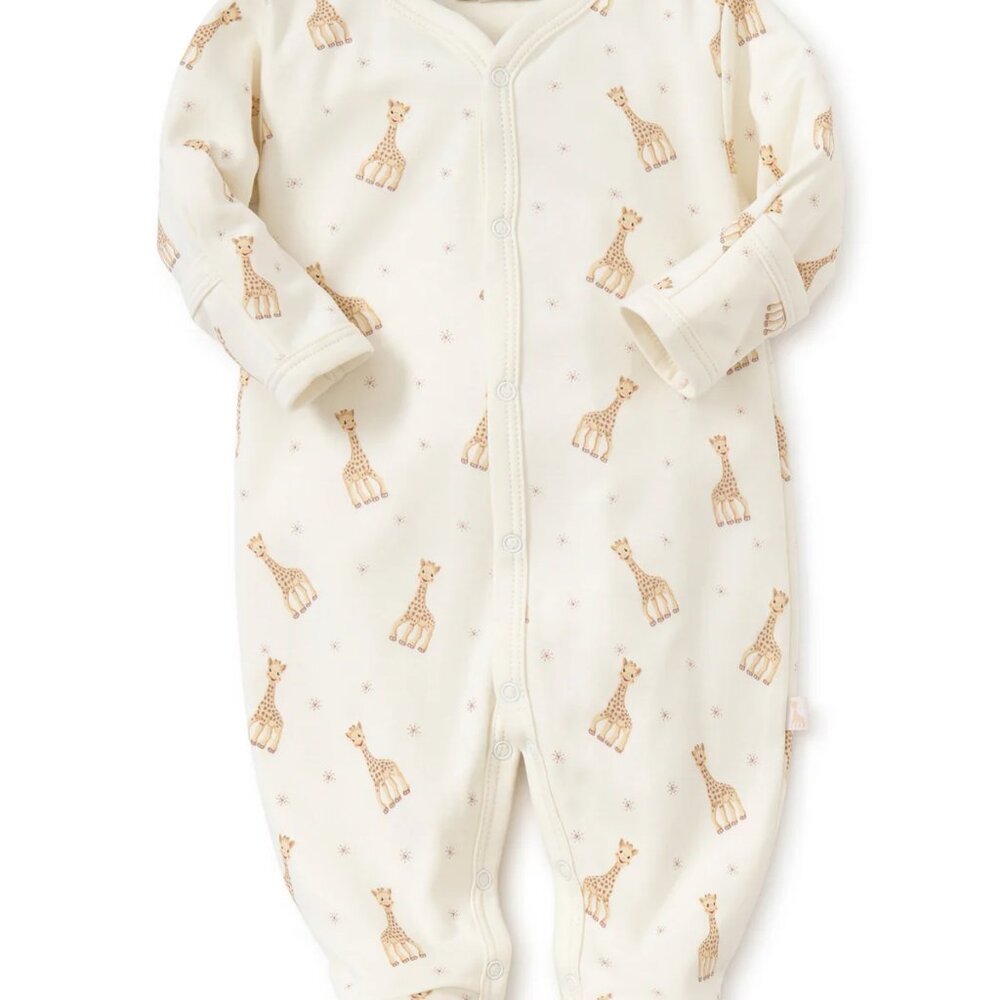 Kissy Kissy - Sophie la girafe Ecru Print Footie Pajamas